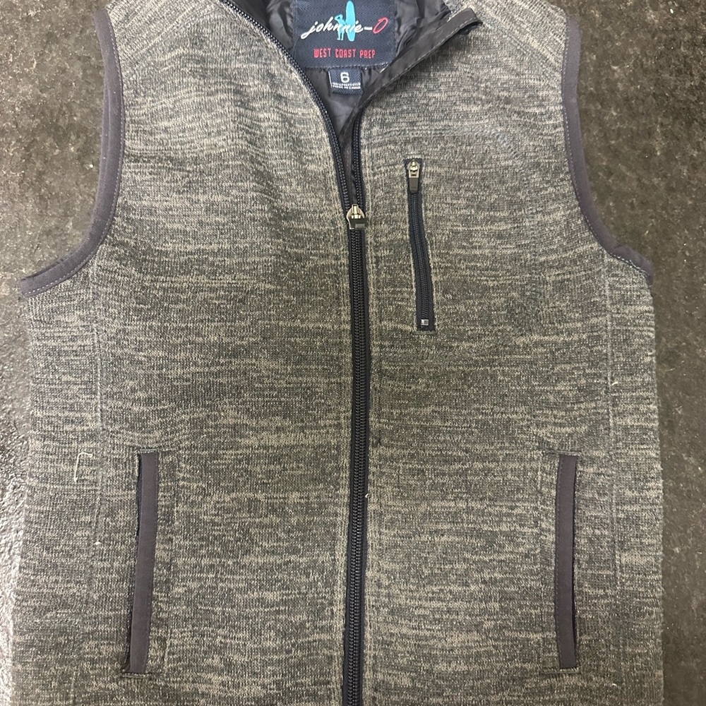 Little boys Johnnie -O Gray Zip-Up Vest